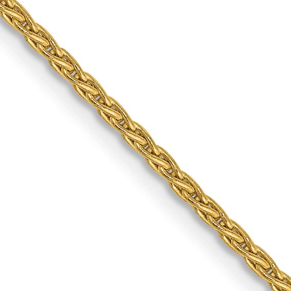 14k 1.5mm Parisian Wheat with Lobster Clasp Chain (per inch)