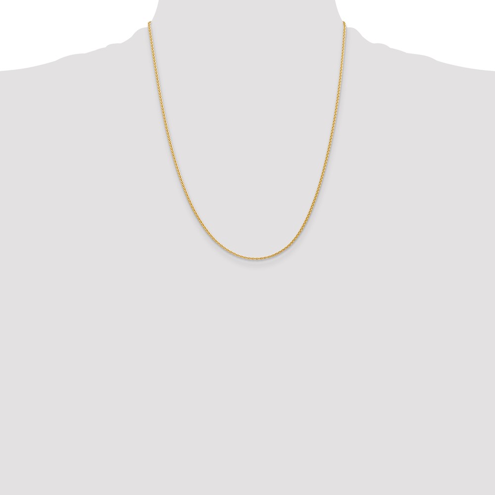 14k 22 inch 1.75mm Parisian Wheat with Lobster Clasp Chain (PEN267-22)