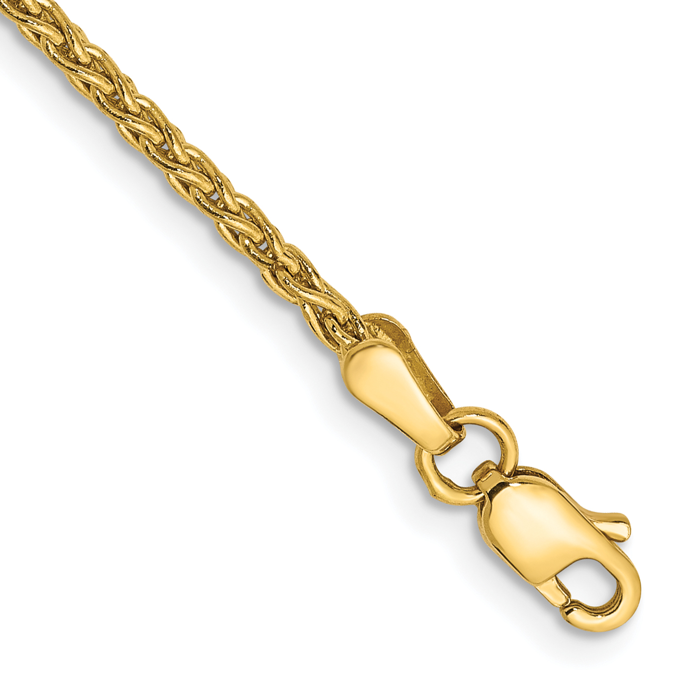 14k 10 inch 1.75mm Parisian Wheat with Lobster Clasp Anklet (PEN267-10)