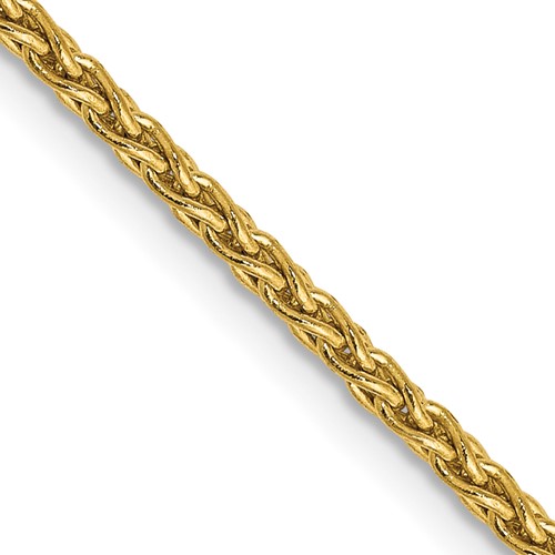 14k 22 inch 1.75mm Parisian Wheat with Lobster Clasp Chain