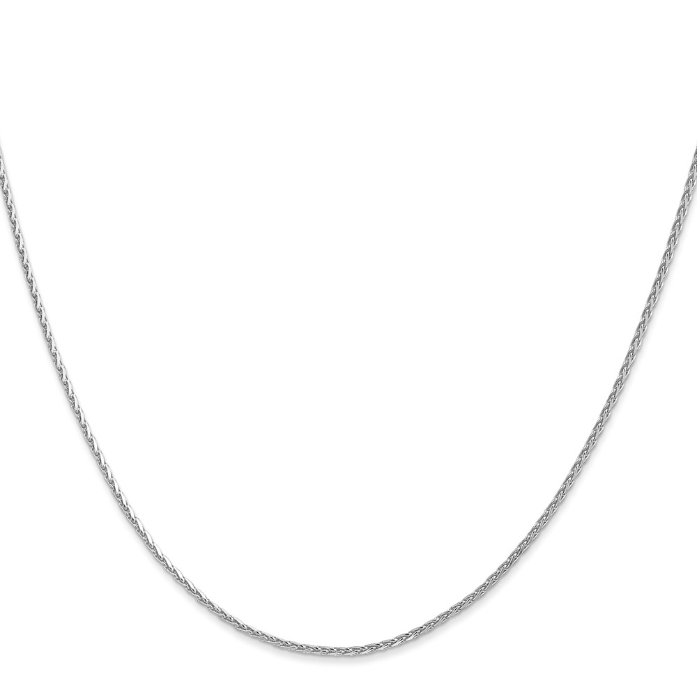 14K White Gold 16 inch 1.5mm Diamond-cut Parisian Wheat with Lobster Clasp Chain (PEN270-16)
