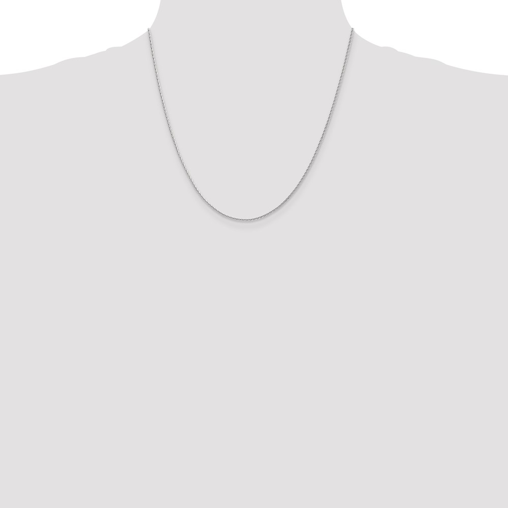 14K White Gold 20 inch 1.5mm Diamond-cut Parisian Wheat with Lobster Clasp Chain (PEN270-20)