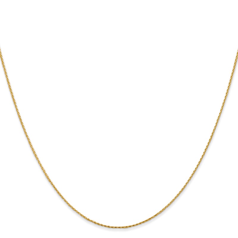 14K 24 inch .8mm Diamond-cut Parisian Wheat with Lobster Clasp Chain