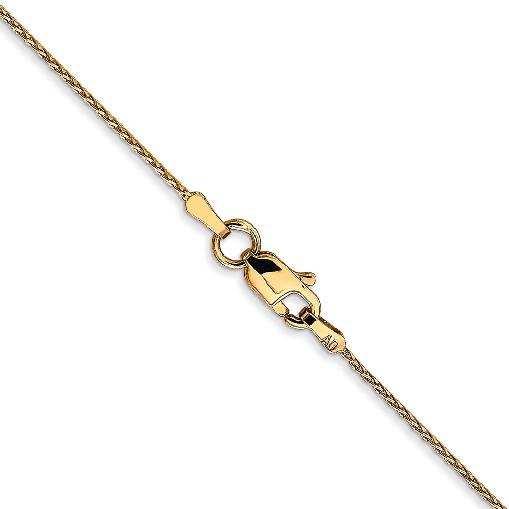 14K 20 inch .8mm Diamond-cut Parisian Wheat with Lobster Clasp Chain (PEN274-20)