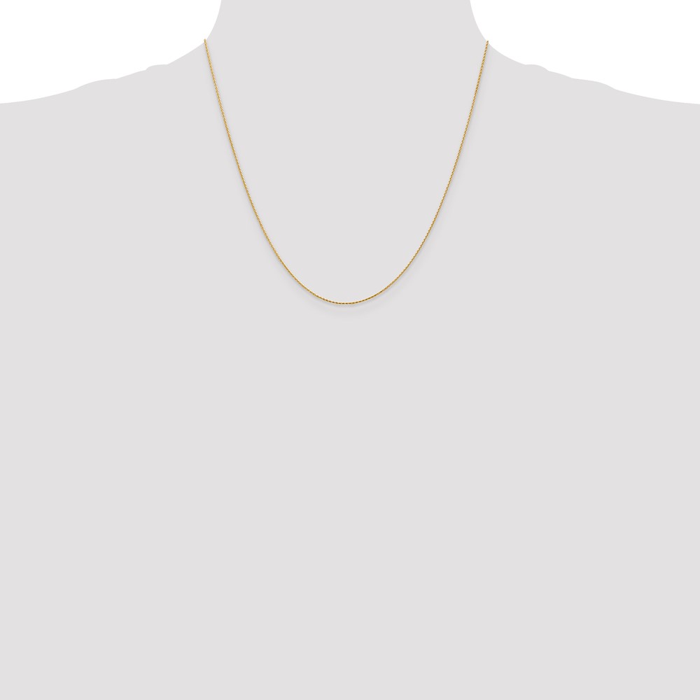 14K 20 inch .8mm Diamond-cut Parisian Wheat with Lobster Clasp Chain (PEN274-20)