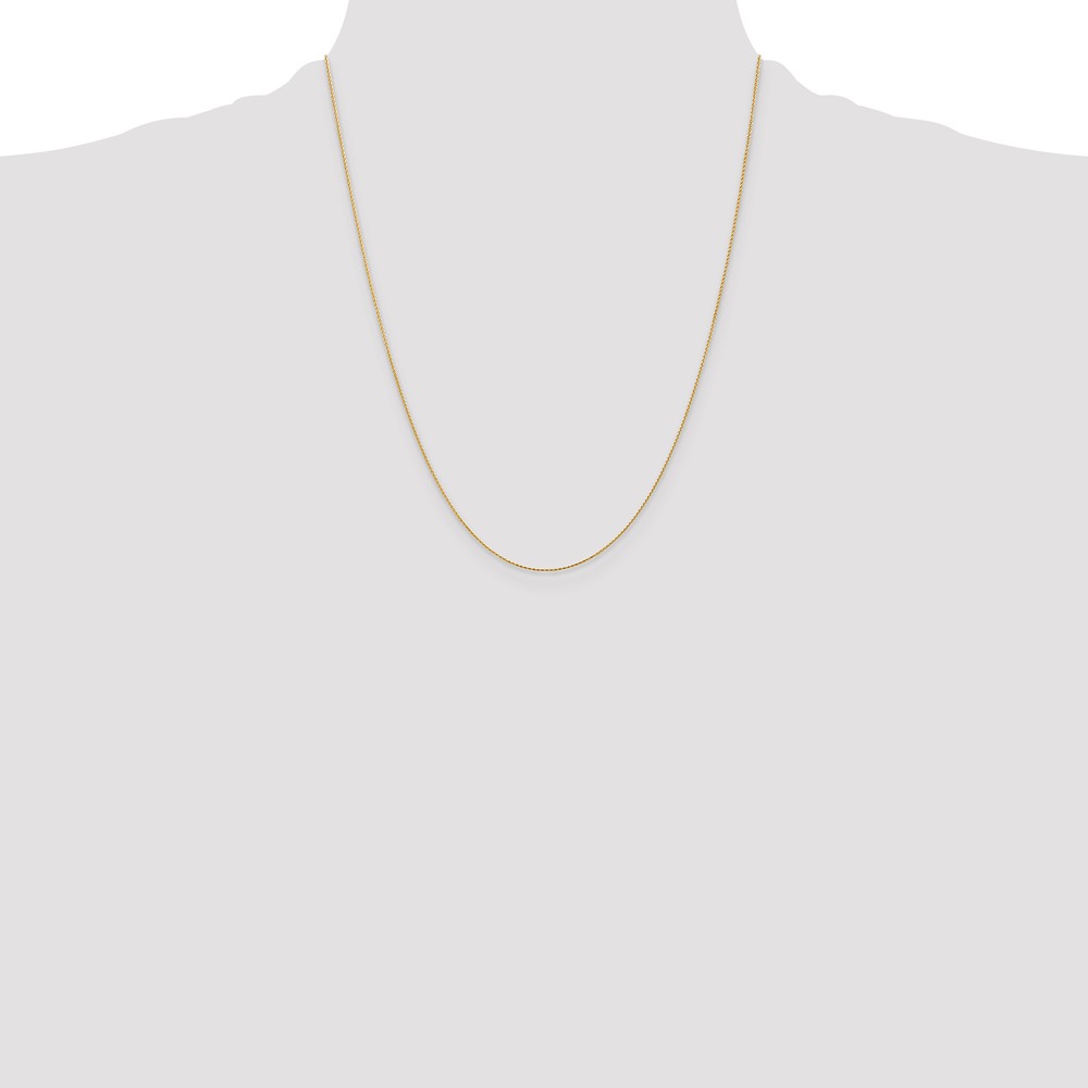 14K 22 inch .8mm Diamond-cut Parisian Wheat with Lobster Clasp Chain (PEN274-22)