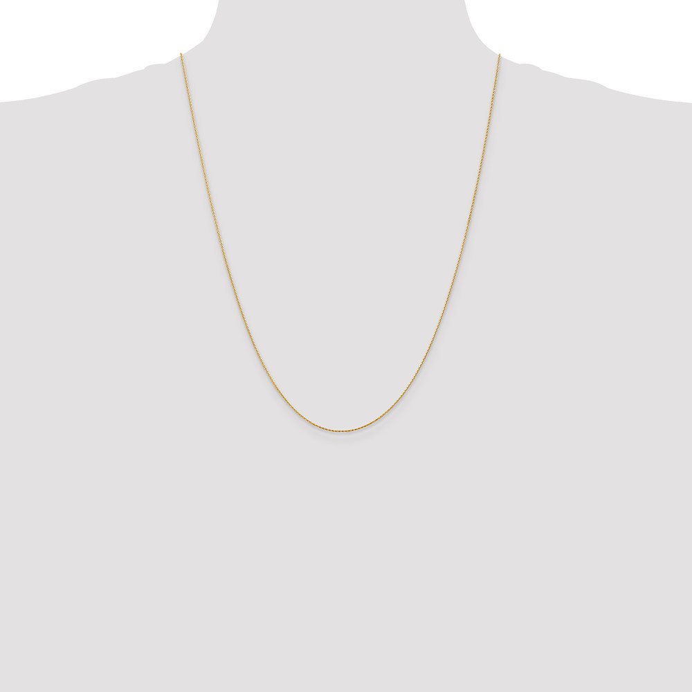 14K 24 inch .8mm Diamond-cut Parisian Wheat with Lobster Clasp Chain (PEN274-24)