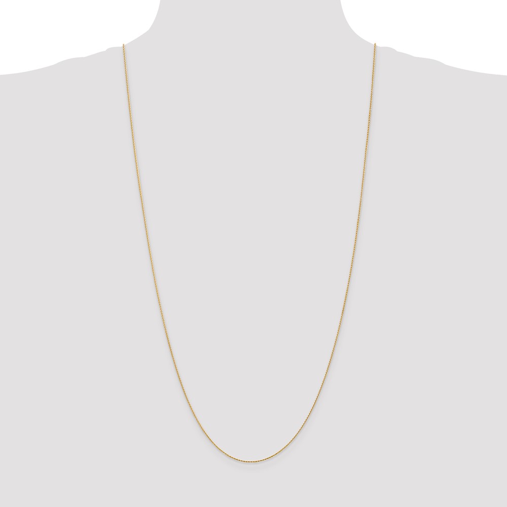 14K 30 inch .8mm Diamond-cut Parisian Wheat with Lobster Clasp Chain (PEN274-30)