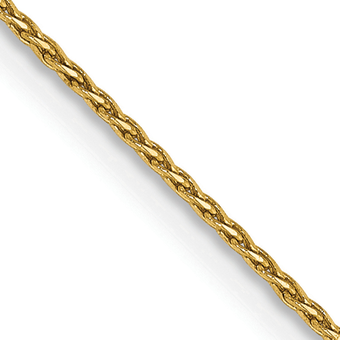 14K 14 inch .8mm Diamond-cut Parisian Wheat with Lobster Clasp Chain (PEN274-14)