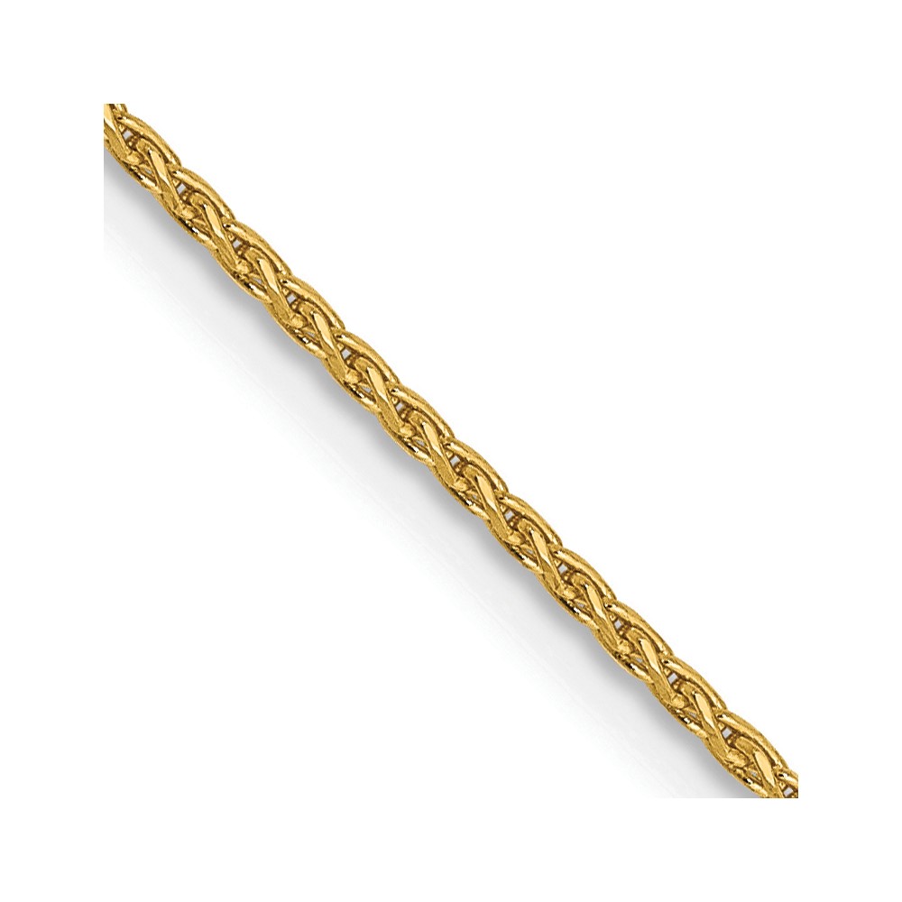 14K 14 inch 1mm Diamond-cut Parisian Wheat with Lobster Clasp Chain (PEN275-14)