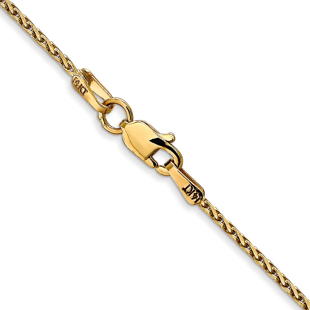 14K 18 inch 1.5mm Diamond-cut Parisian Wheat with Lobster Clasp Chain (PEN276-18)
