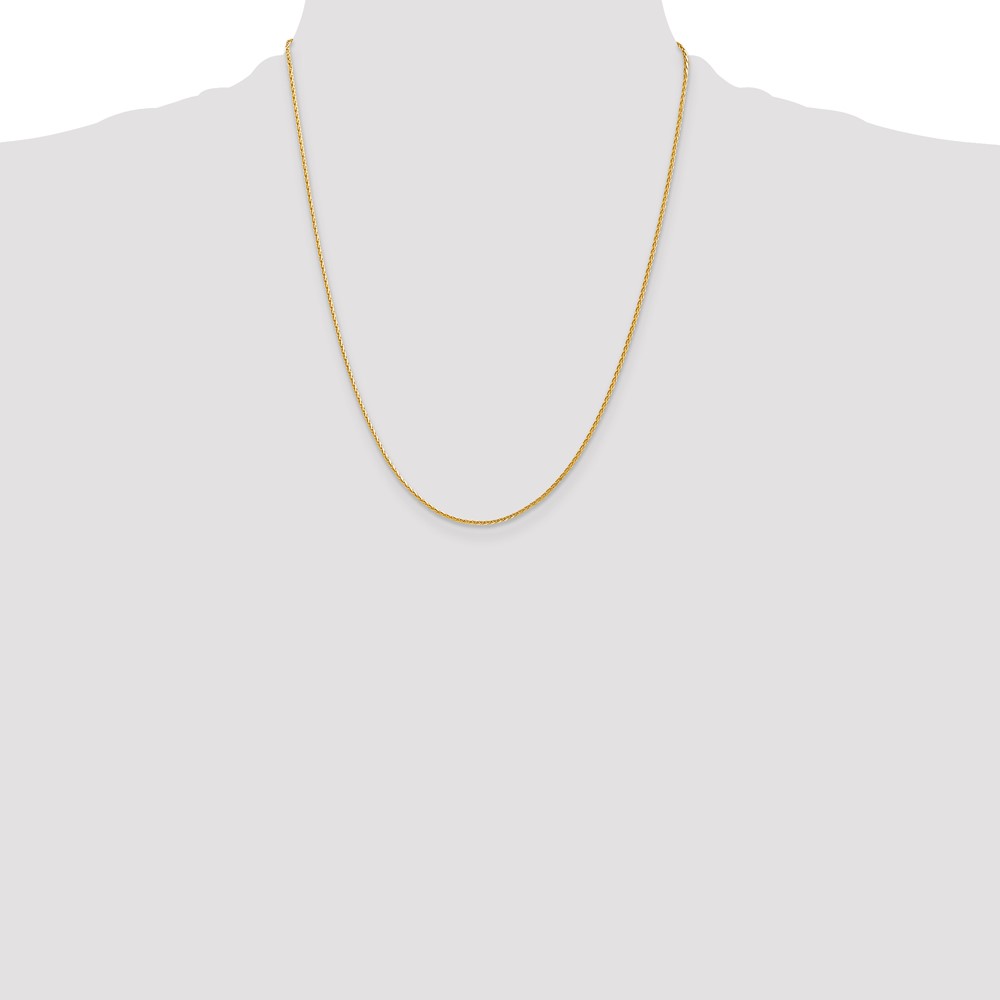 14K 22 inch 1.5mm Diamond-cut Parisian Wheat with Lobster Clasp Chain (PEN276-22)