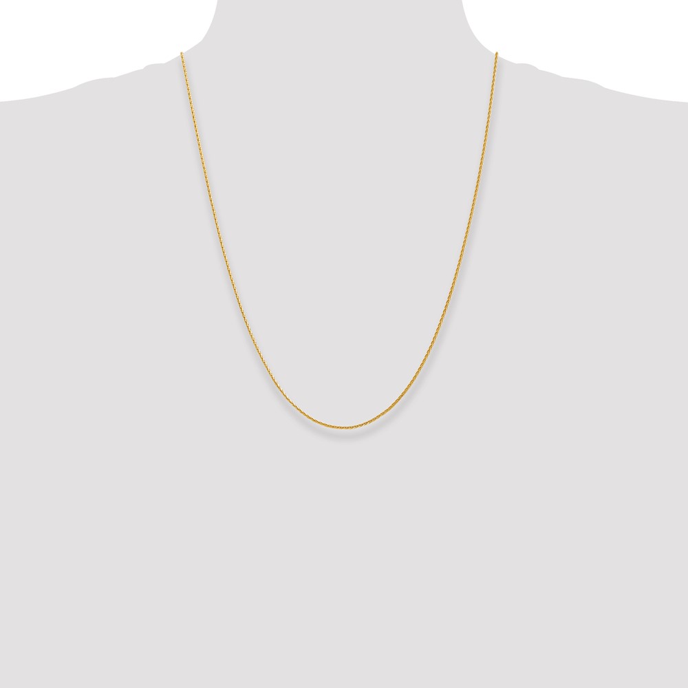 14K 24 inch 1.5mm Diamond-cut Parisian Wheat with Lobster Clasp Chain (PEN276-24)