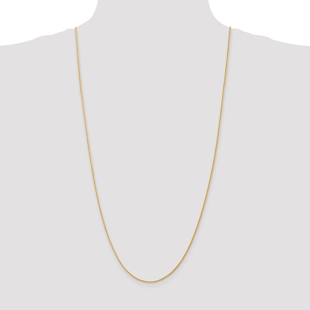 14K 30 inch 1.5mm Diamond-cut Parisian Wheat with Lobster Clasp Chain (PEN276-30)