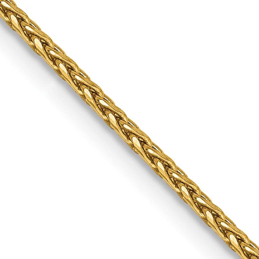 14K 16 inch 1.5mm Diamond-cut Parisian Wheat with Lobster Clasp Chain (PEN276-16)