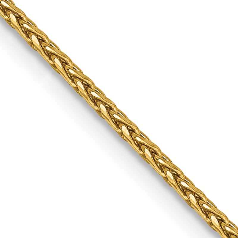 14K 20 inch 1.5mm Diamond-cut Parisian Wheat with Lobster Clasp Chain