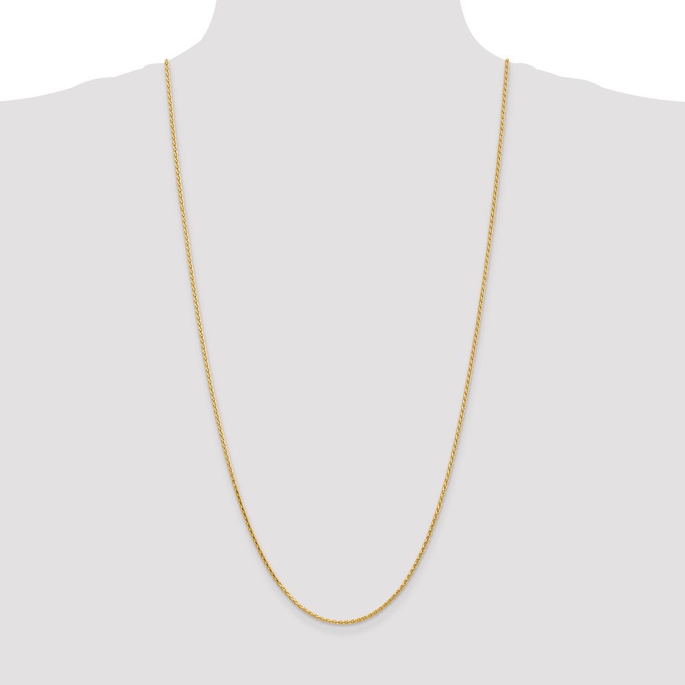 14K 30 inch 1.9mm Diamond-cut Parisian Wheat with Lobster Clasp Chain (PEN277-30)