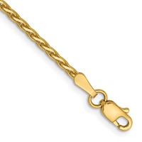14K 1.9mm Yellow Gold Diamond-cut Parisian Wheat Bracelet with Lobster Clasp, 7" view 1