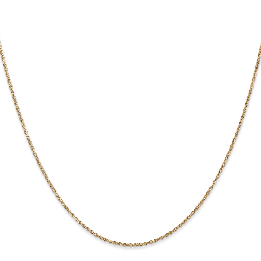 14K 16 inch .8mm Light Baby Rope with Spring Ring Clasp Chain (PEN3-16)