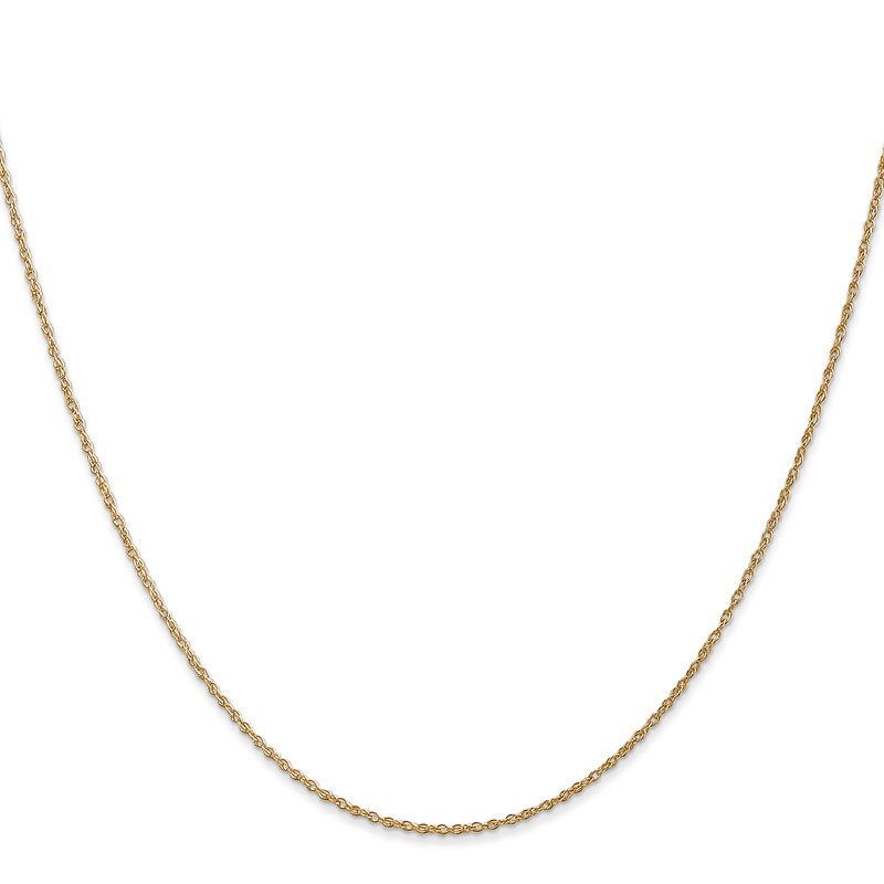 14K 22 inch .8mm Light Baby Rope with Spring Ring Clasp Chain