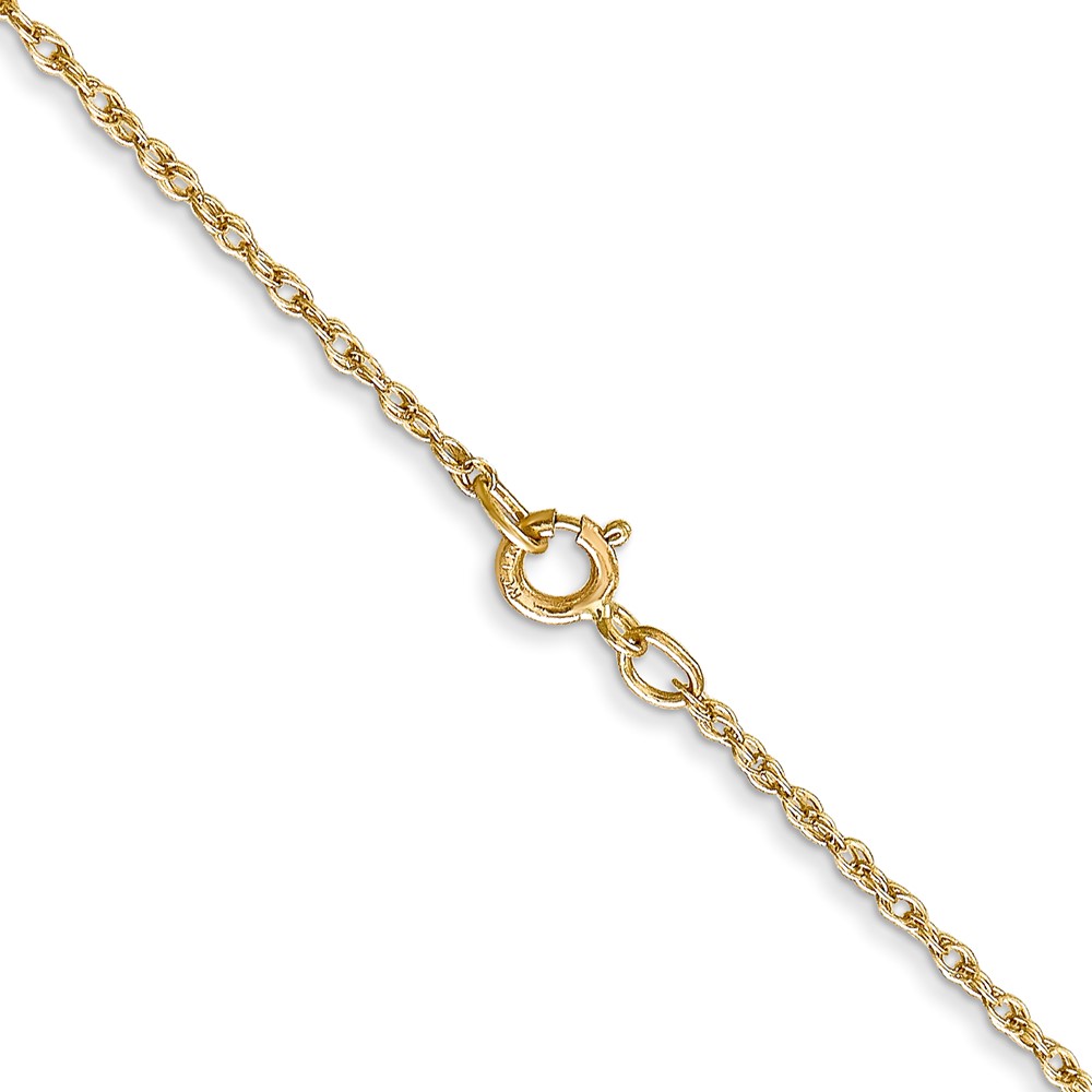 14K 16 inch .8mm Light Baby Rope with Spring Ring Clasp Chain (PEN3-16)