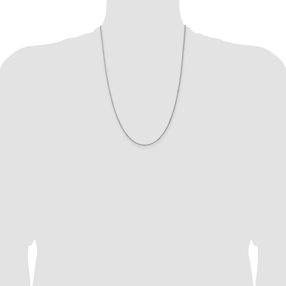 14K White Gold 24 inch 1.25mm Spiga with Lobster Clasp Chain (PEN31-24)