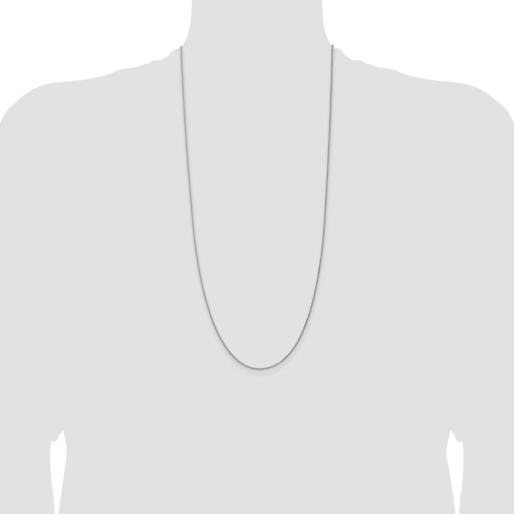 14K White Gold 30 inch 1.25mm Spiga with Lobster Clasp Chain (PEN31-30)