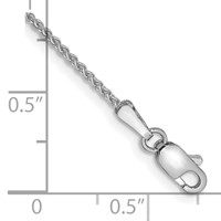 14K White Gold 1.25mm Spiga Bracelet with Lobster Clasp, 6" view 2