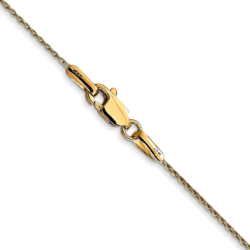 14K 16 inch .7mm Round Parisian Wheat with Lobster Clasp Chain (PEN312-16)