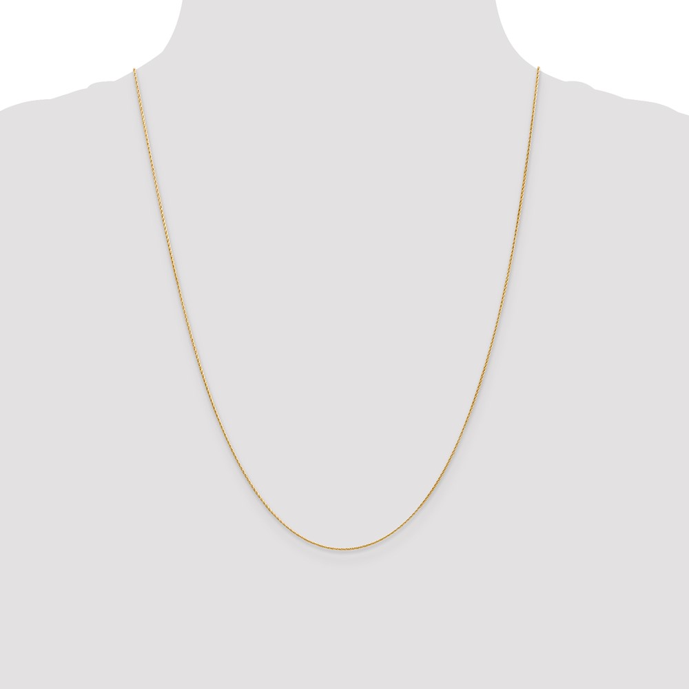 14K 24 inch .7mm Round Parisian Wheat with Lobster Clasp Chain (PEN312-24)