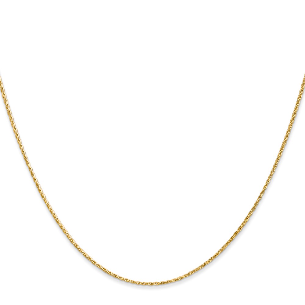 14K 18 inch 1mm Round Parisian Wheat with Lobster Clasp Chain (PEN313-18)