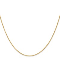 14K 1mm Yellow Gold Round Parisian Wheat Chain with Lobster Clasp, 16" view 2