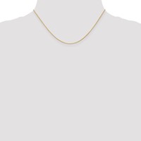 14K 1mm Yellow Gold Round Parisian Wheat Chain with Lobster Clasp, 16" view 4