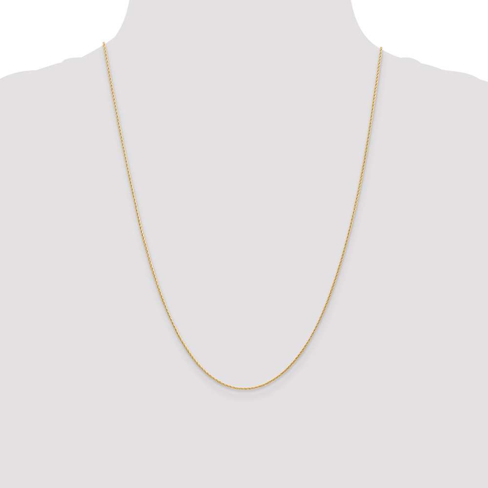 14K 24 inch 1mm Round Parisian Wheat with Lobster Clasp Chain (PEN313-24)