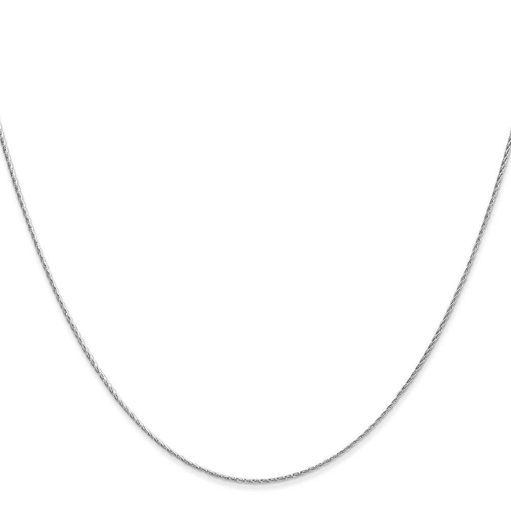 14K White Gold 16 inch .7mm Round Parisian Wheat with Lobster Clasp Chain (PEN314-16)