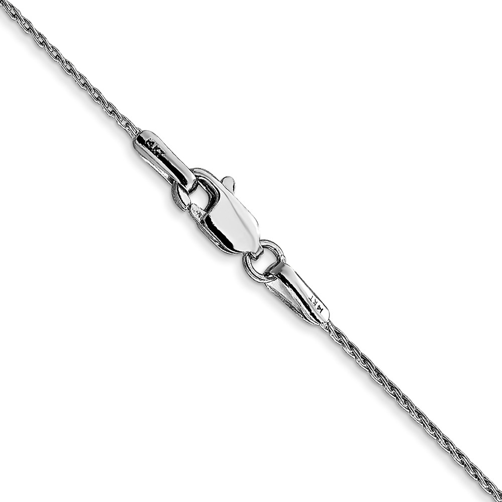 14K White Gold 16 inch .7mm Round Parisian Wheat with Lobster Clasp Chain (PEN314-16)
