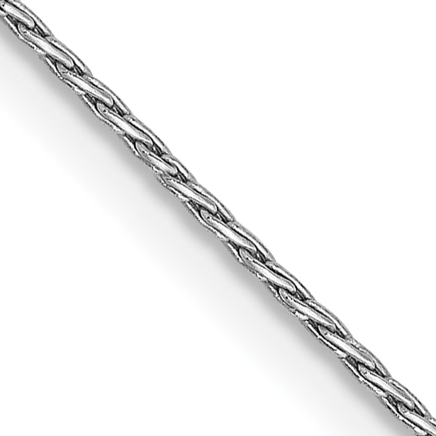 14K White Gold 24 inch .7mm Round Parisian Wheat with Lobster Clasp Chain (PEN314-24)