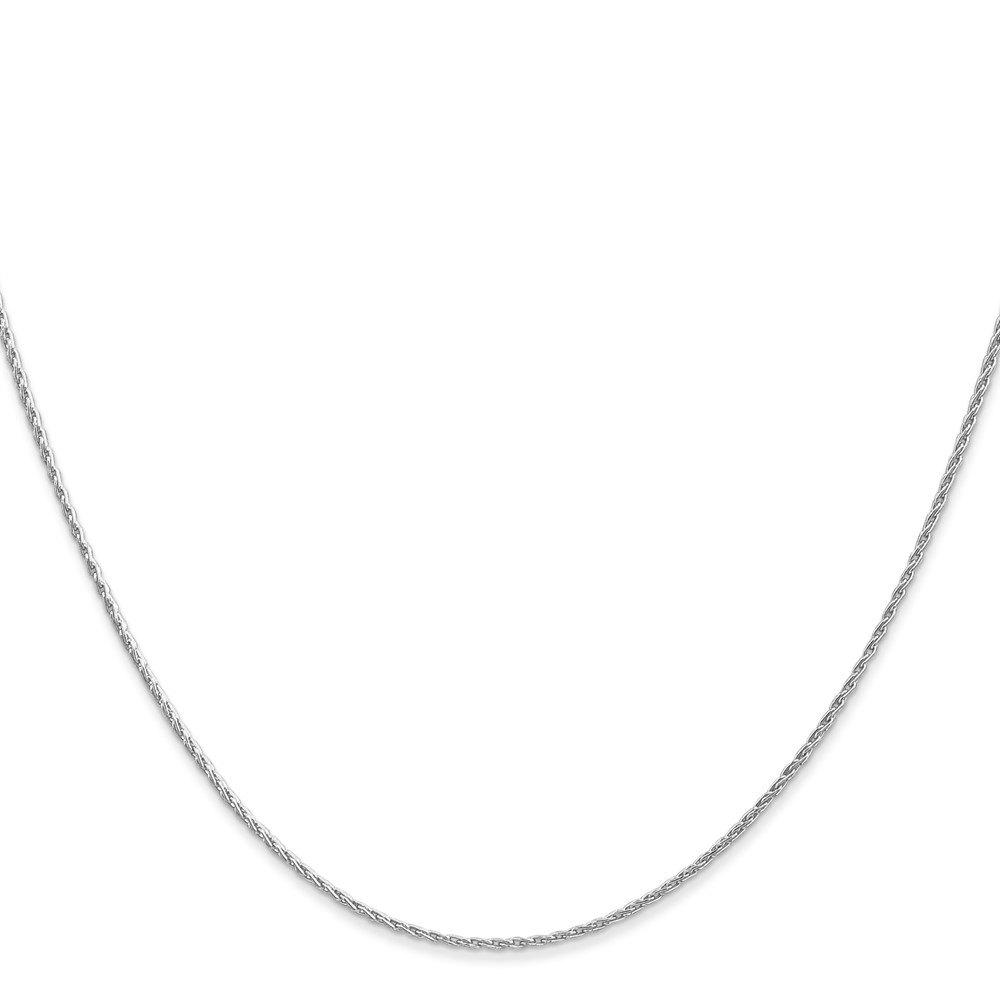 14K White Gold 24 inch 1mm Round Parisian Wheat with Lobster Clasp Chain (PEN315-24)