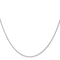 14K White Gold 1mm Round Parisian Wheat Chain with Lobster Clasp, 16" view 2