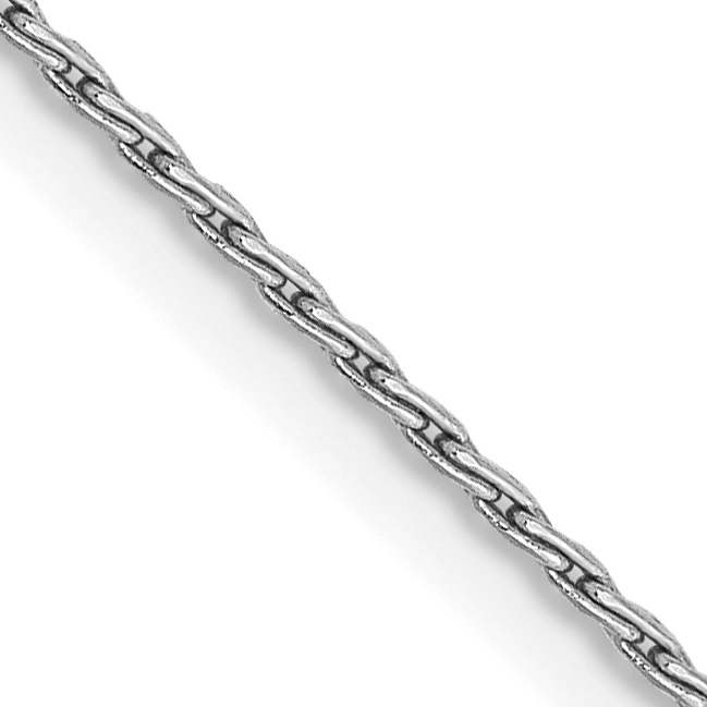 14K White Gold 24 inch 1mm Round Parisian Wheat with Lobster Clasp Chain (PEN315-24)