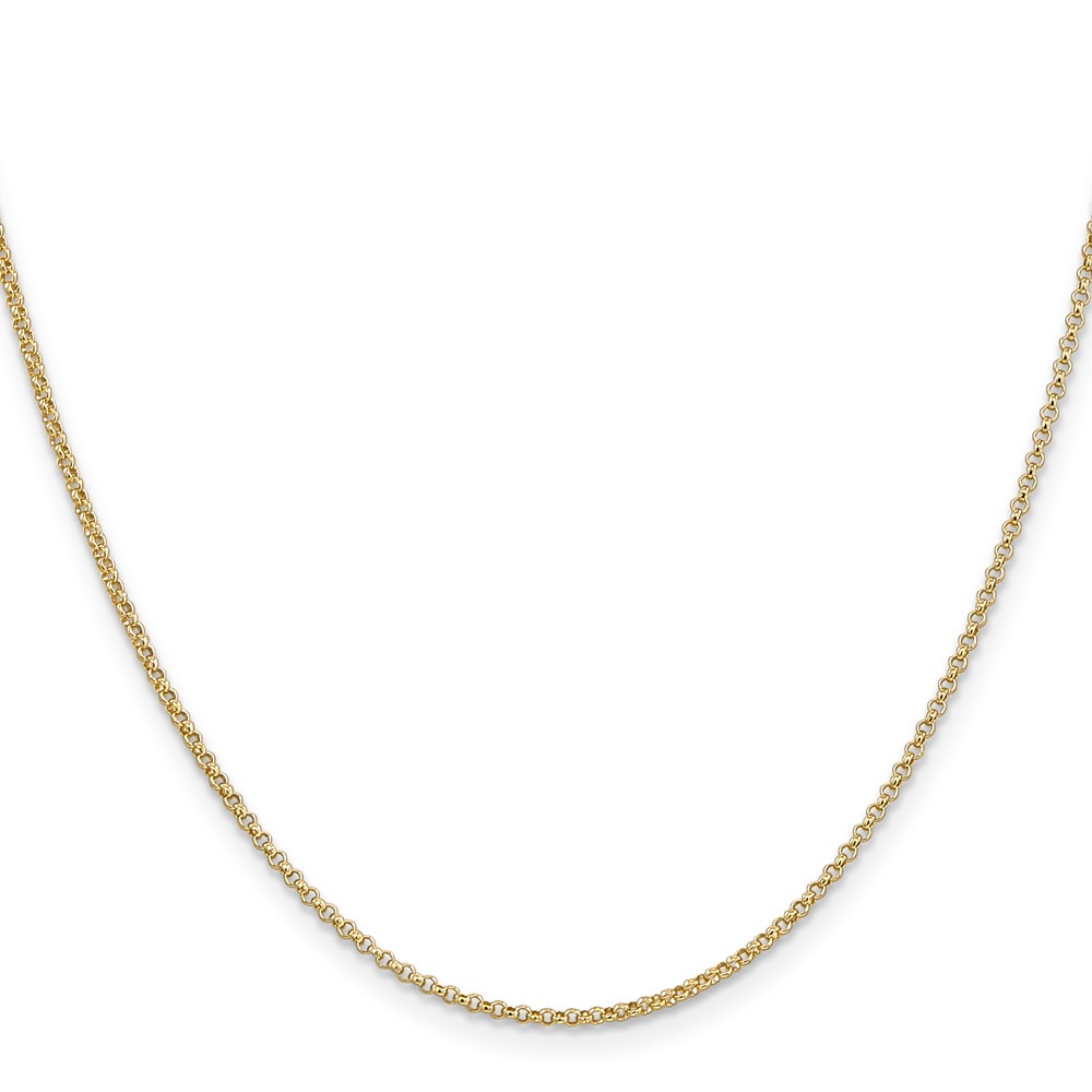 14K 16 inch 1.55mm Rolo with Lobster Clasp Pendant Chain (PEN321-16)
