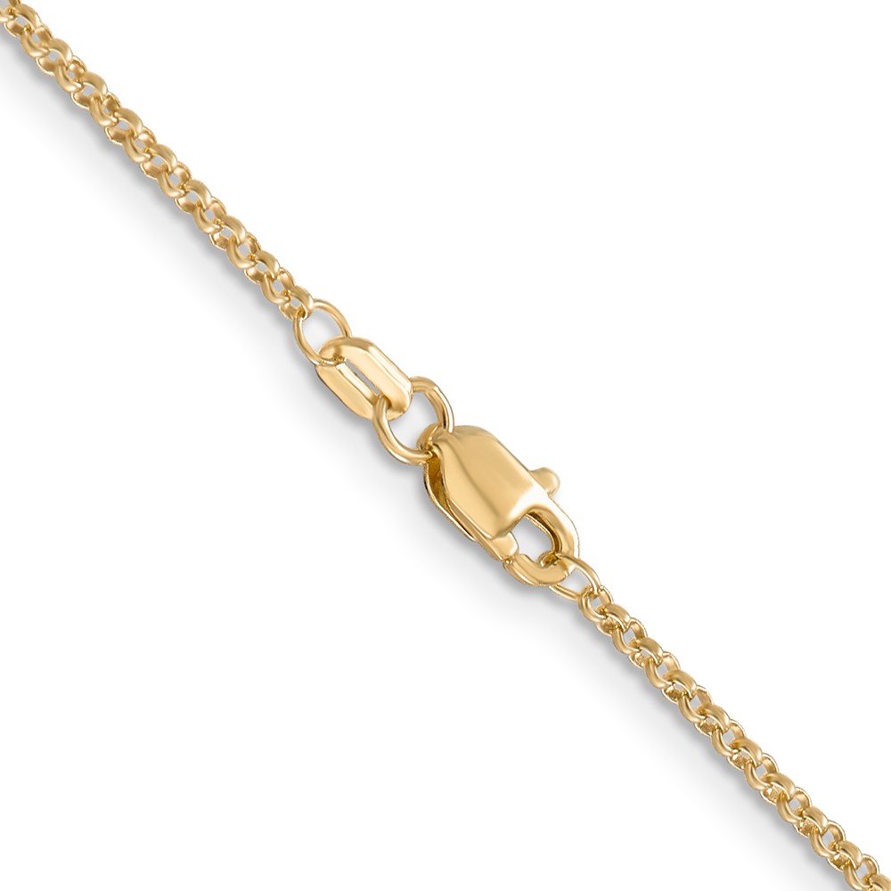 14K 16 inch 1.55mm Rolo with Lobster Clasp Pendant Chain (PEN321-16)