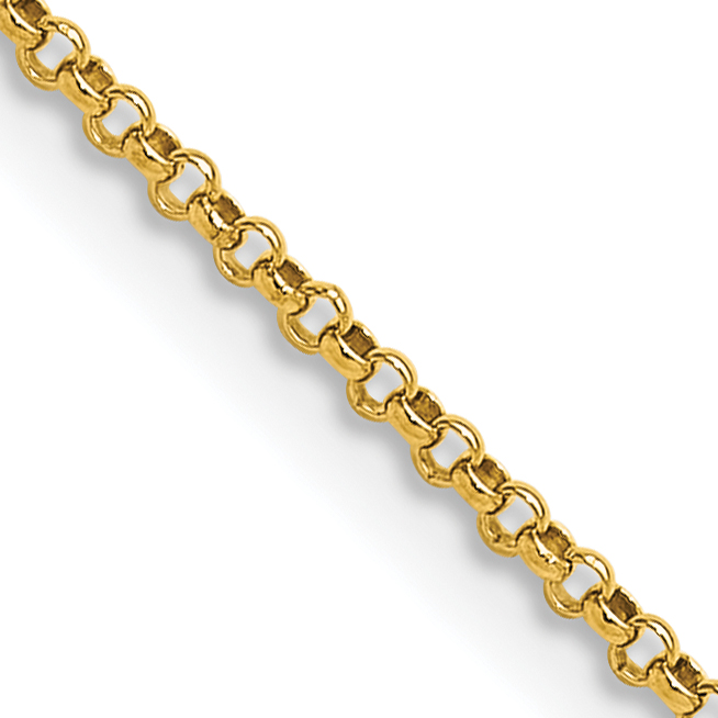 14k 1.55mm Rolo Pendant Chain (PEN321-22)