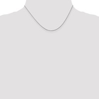 14K White Gold 1.15mm Rolo Chain with Lobster Clasp Pendant, 16" view 4