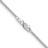 14K White Gold 1.55mm Rolo Chain with Lobster Clasp Pendant, 16" view 3