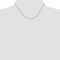 14K White Gold 1.55mm Rolo Chain with Lobster Clasp Pendant, 16" view 4