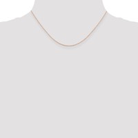 14K Rose Gold.5mm Baby Rope Chain with Spring Ring Clasp, 16" view 4