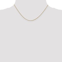 14K.9mm Yellow Gold Diamond-cut Round Open Link Cable Chain with Lobster Clasp, 16" view 4