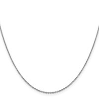 14K White Gold 1.4mm Forzantine Cable Chain with Lobster Clasp - 16in view 2