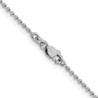 14K White Gold 1.4mm Forzantine Cable Chain with Lobster Clasp - 16in view 3